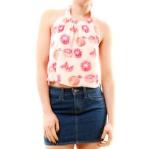 Wildfox Arizona Blush Grapefruit Tie Me Halter Top